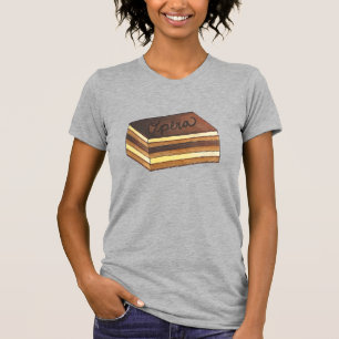 Opéra Cake French Pastry Patisserie Dessert Food T-Shirt