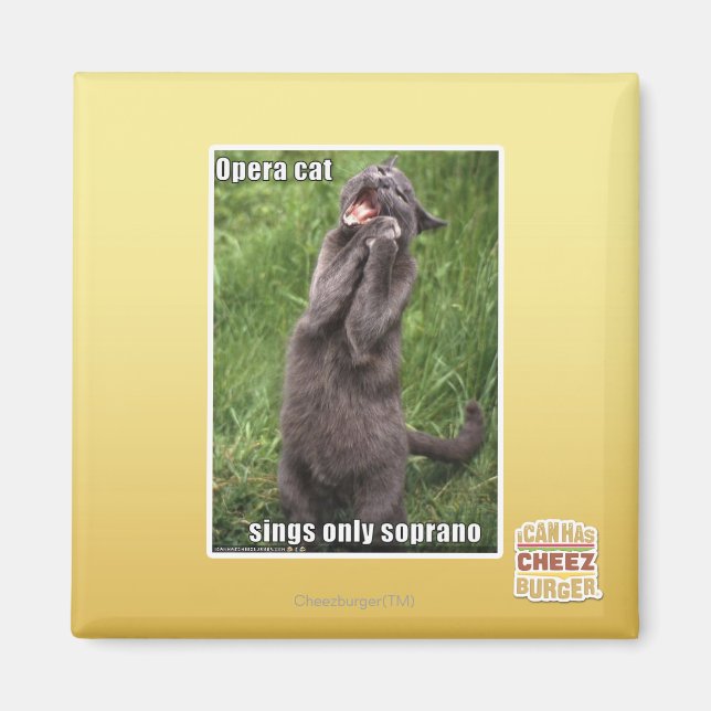 Opera Cat Magnet (Front)