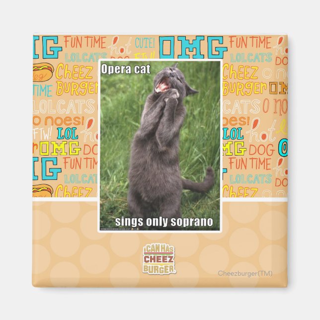 Opera Cat Magnet (Front)