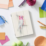 Opera Cockatoo iPad Pro Cover<br><div class="desc">Opera Cockatoo I by Jennifer Goldberger. A tropical cockatoo in a watercolor style perches onto a branch. | 164119Z</div>
