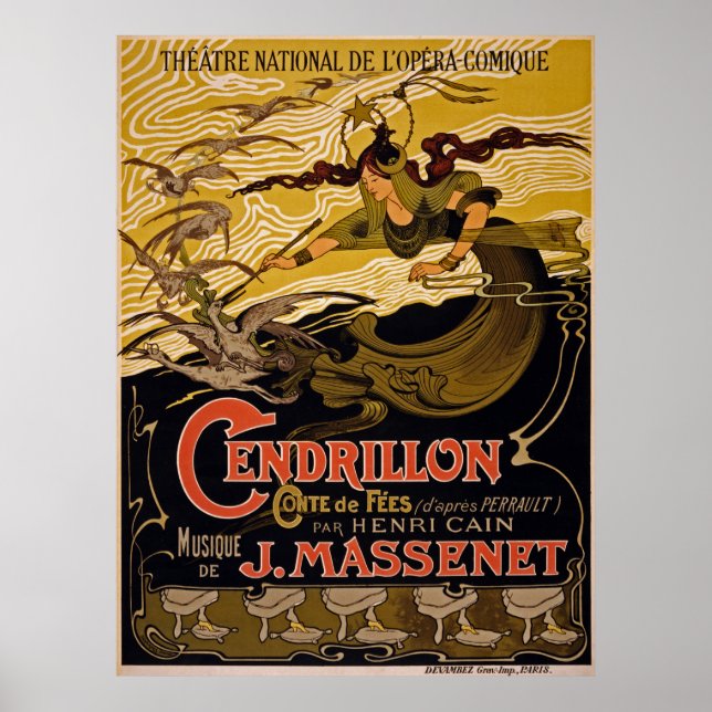 Opera-Comique National Theater ~ Cinderella Poster (Front)