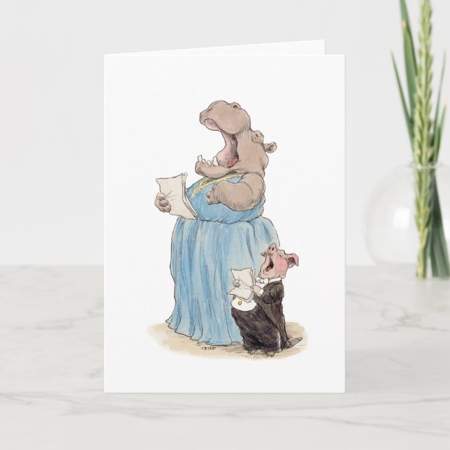 Opera Hippo and Pig Card (Front)