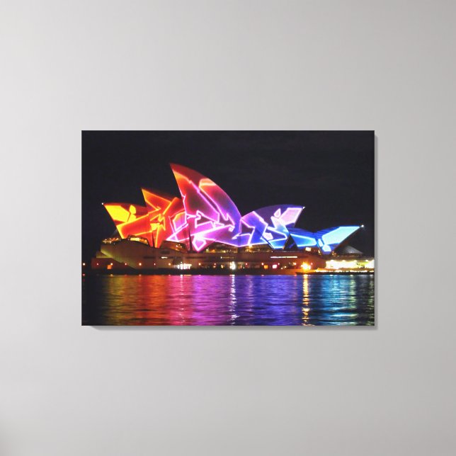opera house sydney electric canvas print (Front)