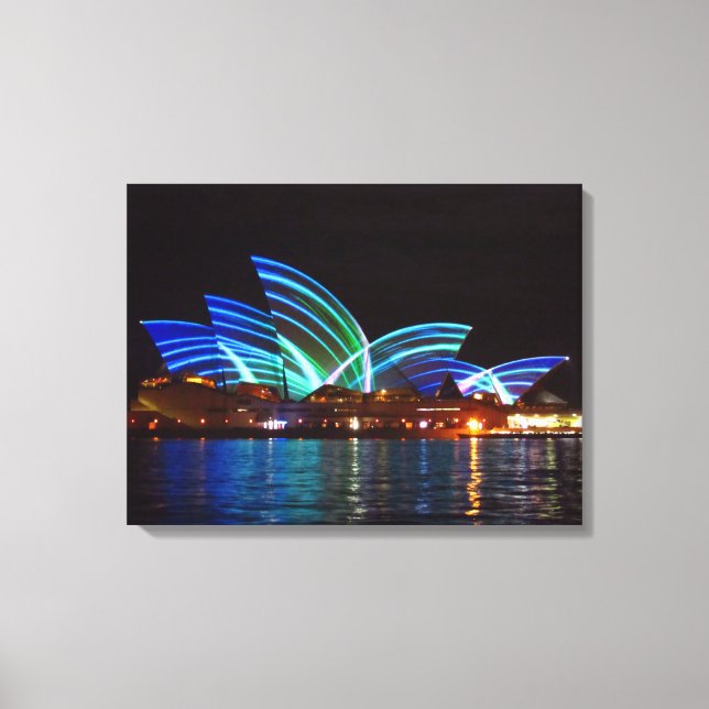 opera house sydney striped canvas print (Front)