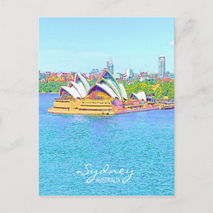 Opera House Sydney Vue sur l'eau du port Carte pos