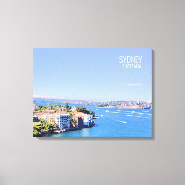 Opera House Sydney Vue sur l'eau du port Toile Imp (Recto)