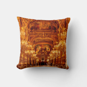 Opera National de Paris Garnier in France Throw Pillow
