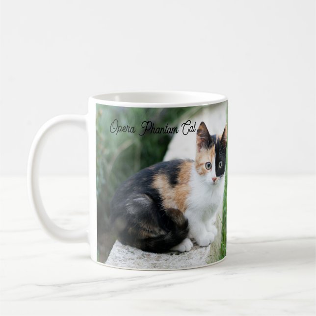 Opera Phantom Cat Coffee Mug (Left)