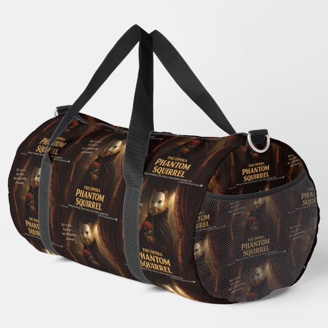 Opera Phantom Squirrel Parody Duffle Bag (Right Corner)