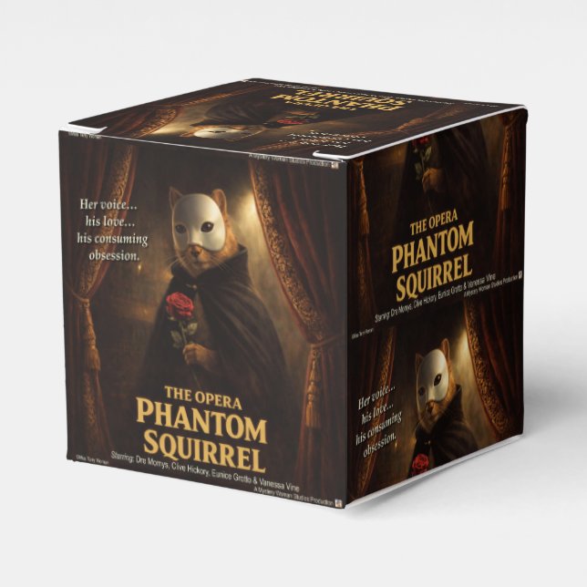 Opera Phantom Squirrel Parody Favor Box (Front Side)