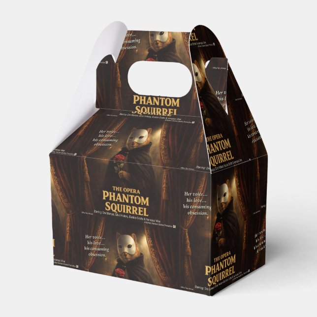 Opera Phantom Squirrel Parody Favor Box (Front Side)