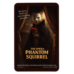 Opera Phantom Squirrel Parody Magnet