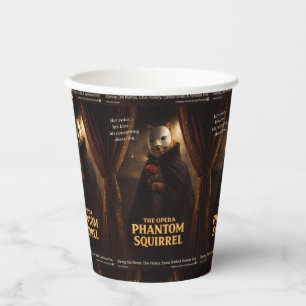 Opera Phantom Squirrel Parody Paper Cups