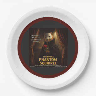 Opera Phantom Squirrel Parody Paper Plate