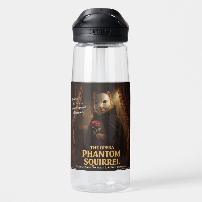 Opera Phantom Squirrel Parody Water Bottle (Back)