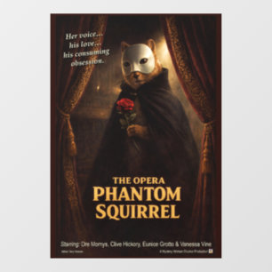 Opera Phantom Squirrel Parody Window Cling