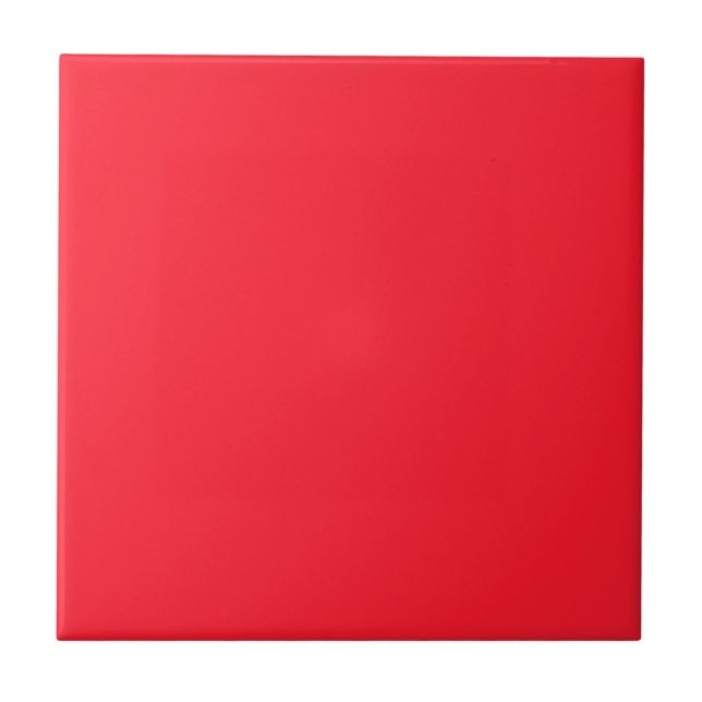 Opera Red Solid Colour Tile (Front)