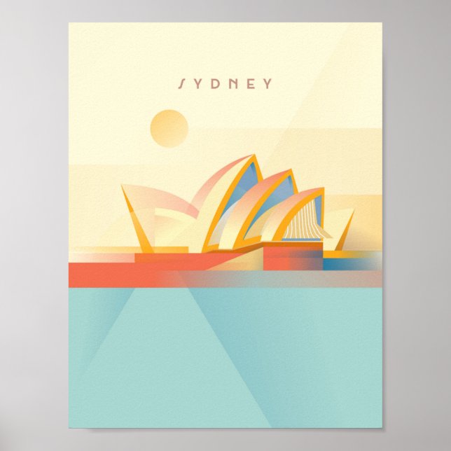 Opera Sydney - Minimal Art Deco - Travel POster (Front)