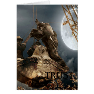 Opérateur de grue d'Imaginaire Hommes dans Bucket