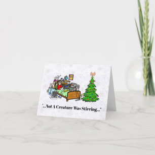 Opérateur Radio Amateur au Lit Carte de Noël