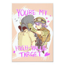 Opérateur Valentine 2 de Yandere Carton D'invitation 8,89 Cm X 12,70 Cm