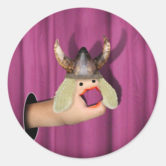 Operatic Hand in the Spotlight Classic Round Sticker (Front)