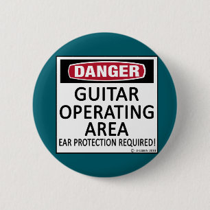 Operating Area Guitar 2 Inch Round Button