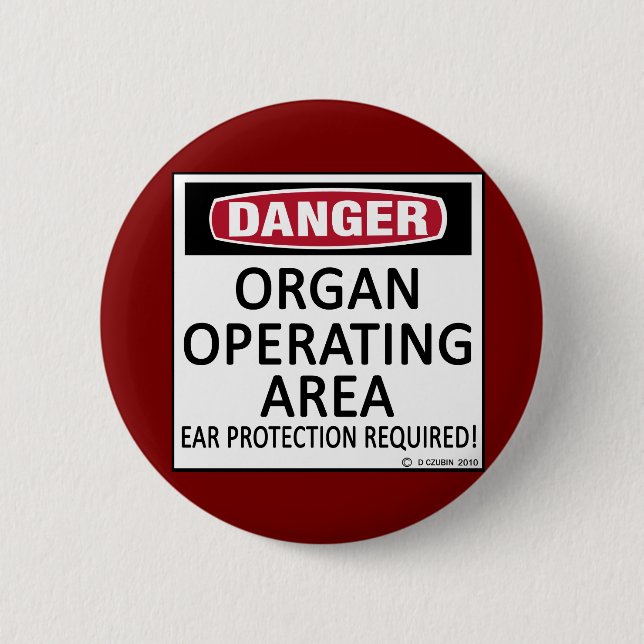 Operating Area Organ 2 Inch Round Button (Front)
