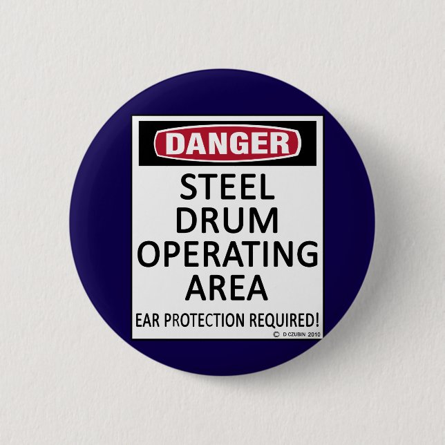 Operating Area Steel Drum 2 Inch Round Button (Front)