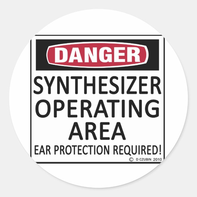 Operating Area Synthesizer Classic Round Sticker (Front)