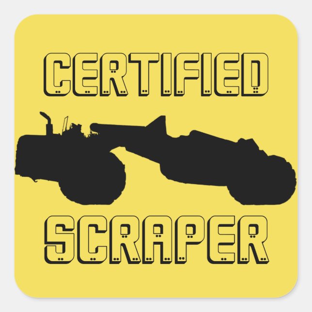 Operating Engineer Certified Scraper Hand Sticker (Front)