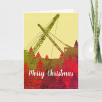 Operating Engineer Crane Art Merry Christmas