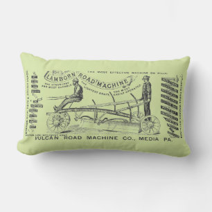 Operating Engineer Road Grader 1889 Media Pa. Lumbar Pillow