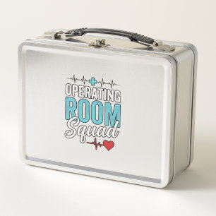 Operating Room Squad Surgical Nurse Shirt Design_1 Metal Lunch Box