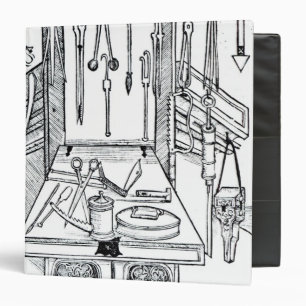 Operating table and surgical instruments, from 'Da Binder