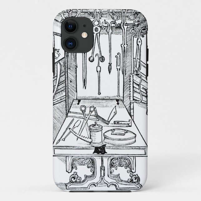 Operating table and surgical instruments, from 'Da Case-Mate iPhone Case (Back)
