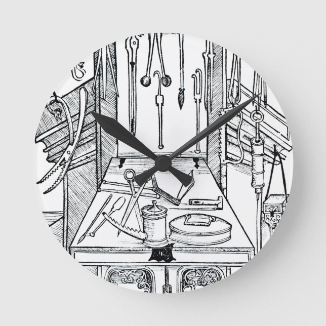 Operating table and surgical instruments, from 'Da Round Clock (Front)