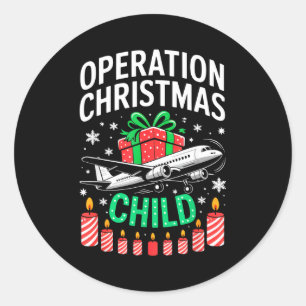 Operation Christmas Child Family Matching Xmas Fun Classic Round Sticker