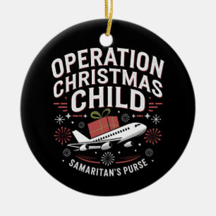 Operation Christmas Child Funny Family Matching Ceramic Ornament