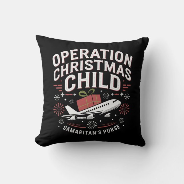Operation Christmas Child Funny Family Matching  Throw Pillow (Front)