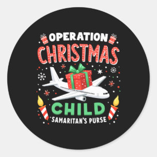 Operation Christmas Child Funny Family Matching Xm Classic Round Sticker