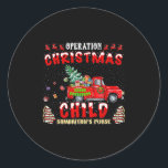 Operation Christmas Child Funny Family Matching Xm Classic Round Sticker<br><div class="desc">Operation Christmas Child Funny Family Matching Xmas</div>