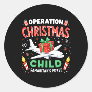 Operation Christmas Child Funny Family Matching Xm Classic Round Sticker