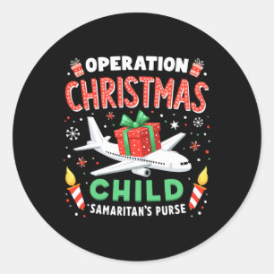 Operation Christmas Child Funny Family Matching Xm Classic Round Sticker