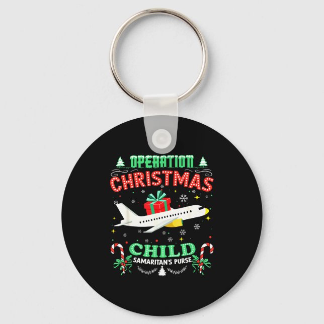 Operation Christmas Child Funny Family Matching Xm Keychain (Front)