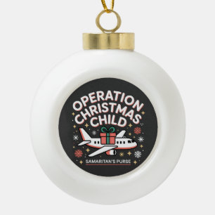 Operation Christmas Child Samaritan Purse  Ceramic Ball Christmas Ornament