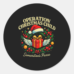 Operation Christmas Child Samaritan’s Purse Xmas D Classic Round Sticker