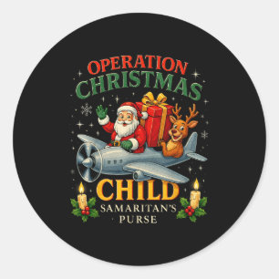 Operation Christmas Child Samaritan’s Purse Xmas D Classic Round Sticker