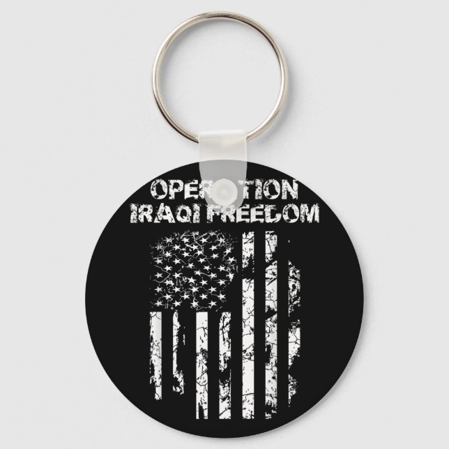 Operation Iraqi Freedom Combat Veteran  Keychain (Front)