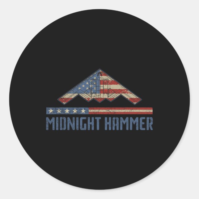 Operation Midnight Hammer - Usa Flag Midnight Hamm Classic Round Sticker (Front)